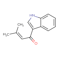 Chemical structure of 1-(1H-indol-3-yl)-3-methylbut-2-en-1-one - CSSB00116321702