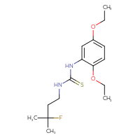 Chemical structure of 1-(2,5-diethoxyphenyl)-3-(3-fluoro-3-methylbutyl)thiourea - CSSB02115273247