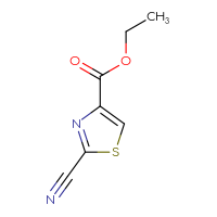 Chemical structure of ethyl 2-cyano-1,3-thiazole-4-carboxylate - CSSB00010741892