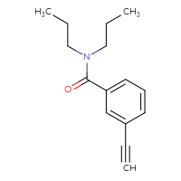 Chemical structure of 3-ethynyl-N,N-dipropylbenzamide - CSSB01072160203