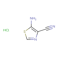 Chemical structure of 5-amino-1,3-thiazole-4-carbonitrile hydrochloride - CSSB21381578348
