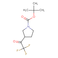 Chemical structure of tert-butyl 3-(2,2,2-trifluoroacetyl)pyrrolidine-1-carboxylate - CSSB00010244095