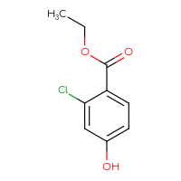 Chemical structure of ethyl 2-chloro-4-hydroxybenzoate - CSSB00010164455