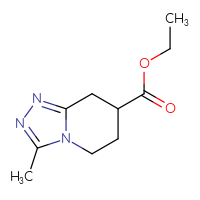Chemical structure of ethyl 3-methyl-5H,6H,7H,8H-[1,2,4]triazolo[4,3-a]pyridine-7-carboxylate - CSSB00134601670