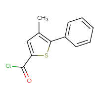 Chemical structure of 4-methyl-5-phenylthiophene-2-carbonyl chloride - CSSB00010062685