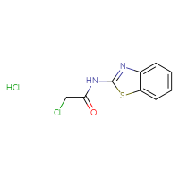 Chemical structure of N-(1,3-benzothiazol-2-yl)-2-chloroacetamide hydrochloride - CSSB00000752643