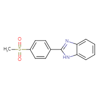 Chemical structure of 2-(4-methanesulfonylphenyl)-1H-1,3-benzodiazole - CSSB00053335465
