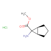 Chemical structure of methyl (1R,5S)-6-aminobicyclo[3.1.0]hexane-6-carboxylate hydrochloride - CSSB20620688489