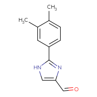 Chemical structure of 2-(3,4-dimethylphenyl)-1H-imidazole-4-carbaldehyde - CSSB00010184444