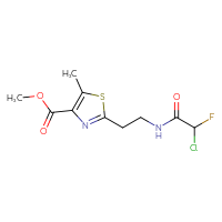 Chemical structure of methyl 2-[2-(2-chloro-2-fluoroacetamido)ethyl]-5-methyl-1,3-thiazole-4-carboxylate - CSSB21332167372