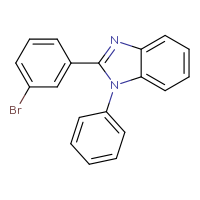 Chemical structure of 2-(3-bromophenyl)-1-phenyl-1H-1,3-benzodiazole - CSSB00016988393