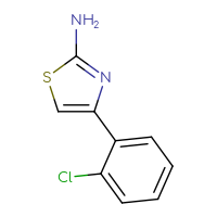 Chemical structure of 4-(2-chlorophenyl)-1,3-thiazol-2-amine - CSSB00000168898