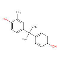 Chemical structure of 4-[2-(4-hydroxyphenyl)propan-2-yl]-2-methylphenol - CSSB00020642753