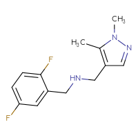 Chemical structure of [(2,5-difluorophenyl)methyl][(1,5-dimethyl-1H-pyrazol-4-yl)methyl]amine - CSSB00008317409