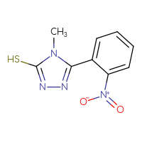 Chemical structure of 4-methyl-5-(2-nitrophenyl)-4H-1,2,4-triazole-3-thiol - CSSB00006008983
