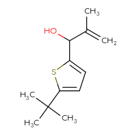 Chemical structure of 1-(5-tert-butylthiophen-2-yl)-2-methylprop-2-en-1-ol - CSSB00012953688