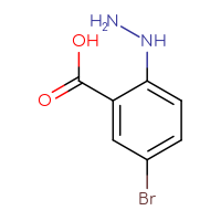 Chemical structure of 5-bromo-2-hydrazinylbenzoic acid - CSSB00011219819