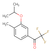 Chemical structure of 2,2,2-trifluoro-1-[4-methyl-3-(propan-2-yloxy)phenyl]ethan-1-one - CSSB21103685017