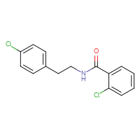 Chemical structure of 2-chloro-N-[2-(4-chlorophenyl)ethyl]benzamide - CSSB00046080624