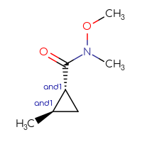 Chemical structure of rac-(1R,2R)-N-methoxy-N,2-dimethylcyclopropane-1-carboxamide - CSSB02125670821
