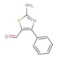 Chemical structure of 2-amino-4-phenyl-1,3-thiazole-5-carbaldehyde - CSSB00010567736
