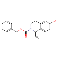 Chemical structure of benzyl 6-hydroxy-1-methyl-1,2,3,4-tetrahydroisoquinoline-2-carboxylate - CSSB03496563209