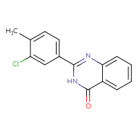 Chemical structure of 2-(3-chloro-4-methylphenyl)-3,4-dihydroquinazolin-4-one - CSSB02267881036