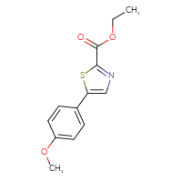 Chemical structure of ethyl 5-(4-methoxyphenyl)-1,3-thiazole-2-carboxylate - CSSB00020649228
