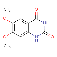 Chemical structure of 6,7-dimethoxy-1,2,3,4-tetrahydroquinazoline-2,4-dione - CSSB00000272395