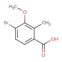 Chemical structure of 4-bromo-3-methoxy-2-methylbenzoic acid - CSSB00010074593
