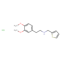 Chemical structure of [2-(3,4-dimethoxyphenyl)ethyl][(thiophen-2-yl)methyl]amine hydrochloride - CSSB00160326798