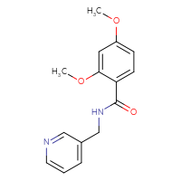 Chemical structure of 2,4-dimethoxy-N-[(pyridin-3-yl)methyl]benzamide - CSSB00046168394