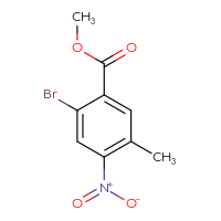 Chemical structure of methyl 2-bromo-5-methyl-4-nitrobenzoate - CSSB00020806171