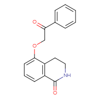 Chemical structure of 5-(2-oxo-2-phenylethoxy)-1,2,3,4-tetrahydroisoquinolin-1-one - CSSB00015189516