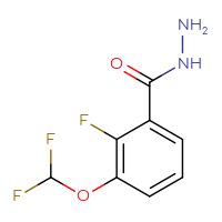 Chemical structure of 3-(difluoromethoxy)-2-fluorobenzohydrazide - CSSB03548450381