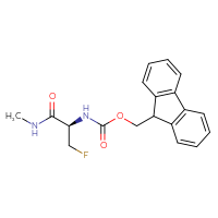 Chemical structure of (9H-fluoren-9-yl)methyl N-[(1R)-2-fluoro-1-(methylcarbamoyl)ethyl]carbamate - CSSB21043413295