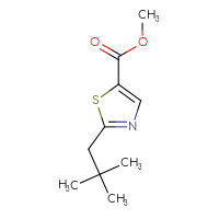 Chemical structure of methyl 2-(2,2-dimethylpropyl)-1,3-thiazole-5-carboxylate - CSSB00012786281