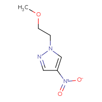 Chemical structure of 1-(2-methoxyethyl)-4-nitro-1H-pyrazole - CSSB00000044433