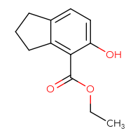 Chemical structure of ethyl 5-hydroxy-2,3-dihydro-1H-indene-4-carboxylate - CSSB00021164779