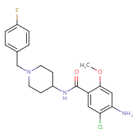 Chemical structure of 4-amino-5-chloro-N-{1-[(4-fluorophenyl)methyl]piperidin-4-yl}-2-methoxybenzamide - CSSB00020668055