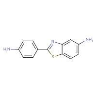Chemical structure of 2-(4-aminophenyl)-1,3-benzothiazol-5-amine - CSSB00160499231