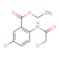 Chemical structure of ethyl 5-chloro-2-(2-chloroacetamido)benzoate - CSSB21291565215