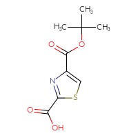 Chemical structure of 4-[(tert-butoxy)carbonyl]-1,3-thiazole-2-carboxylic acid - CSSB00010236335