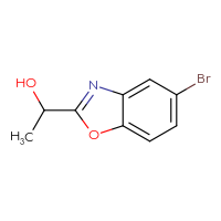 Chemical structure of 1-(5-bromo-1,3-benzoxazol-2-yl)ethan-1-ol - CSSB03552280450