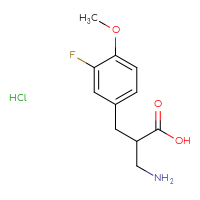 Chemical structure of 3-amino-2-[(3-fluoro-4-methoxyphenyl)methyl]propanoic acid hydrochloride - CSSB00025782544