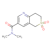 Chemical structure of N,N-dimethyl-6,6-dioxo-5H,7H,8H-6λ⁶-thiopyrano[4,3-b]pyridine-3-carboxamide - CSSB02283616908