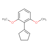 Chemical structure of 2-(cyclopent-1-en-1-yl)-1,3-dimethoxybenzene - CSSB06591892141