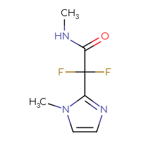Chemical structure of 2,2-difluoro-N-methyl-2-(1-methyl-1H-imidazol-2-yl)acetamide - CSSB01150689326