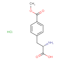 Chemical structure of (2S)-2-amino-3-[4-(methoxycarbonyl)phenyl]propanoic acid hydrochloride - CSSB20963521017