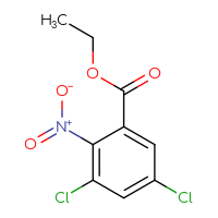 Chemical structure of ethyl 3,5-dichloro-2-nitrobenzoate - CSSB00038807224